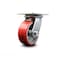 Service Caster 5 Inch Heavy Duty Red Poly on Cast Iron Swivel Caster with Roller Bearing SCC SCC-35S520-PUR-RS - alternate 1